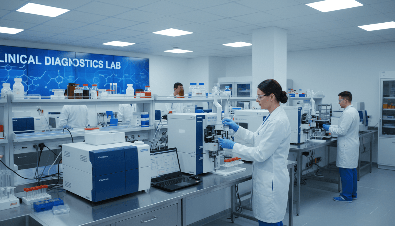 Laboratory professional conducting amino acid analysis with precision equipment